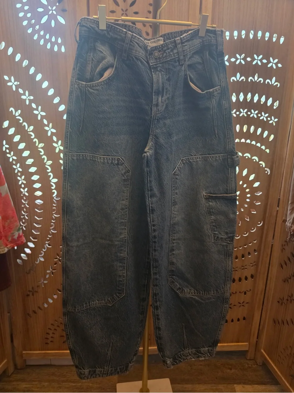 NWOT Free People Loren Carpenter Barrel Jeans - Picture 6 of 14